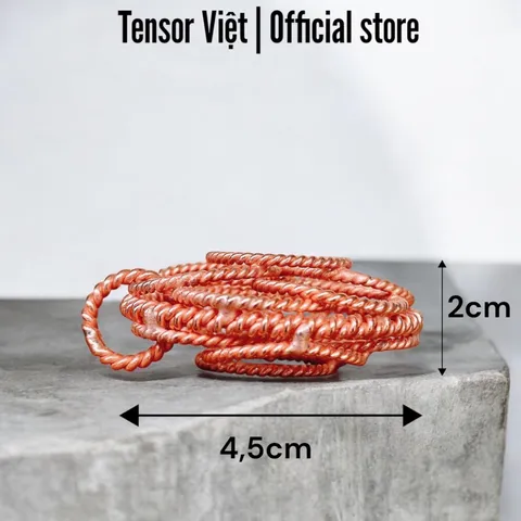 (Phạm Tráng Tensor Việt) Mặt dây chuyền đồng nguyên chất, charm túi xách Bông hoa sự sống 144Mhz chống bức xạ