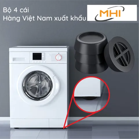 Combo 4 miếng đệm cao su dẻo siêu bền lót chân máy giặt chống rung chống ồn Hàng Việt Nam Xuất Khẩu