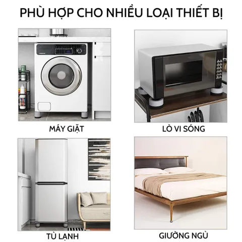 Combo 4 miếng đệm cao su dẻo siêu bền lót chân máy giặt chống rung chống ồn Hàng Việt Nam Xuất Khẩu