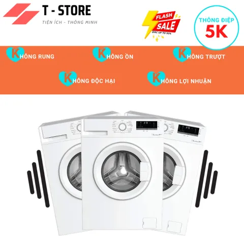 Combo 4 miếng đệm cao su dẻo siêu bền lót chân máy giặt chống rung chống ồn Hàng Việt Nam Xuất Khẩu