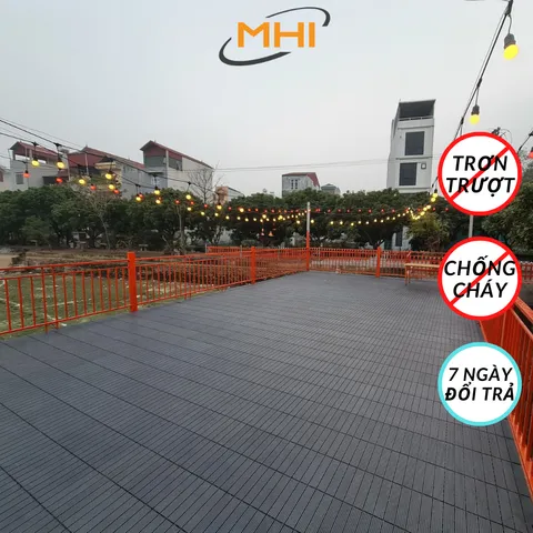 COMBO11 Tấm Nhựa Lót Sàn Cao 2cm Thoát nước tốt- Miếng nhựa giả gỗ Ban Công/Nhà Tắm/Nhà/Sân