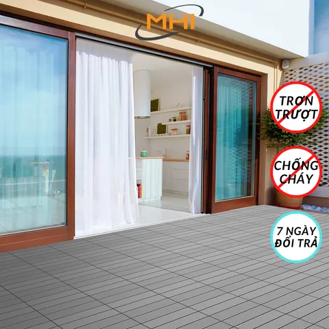 COMBO11 Tấm Nhựa Lót Sàn Cao 2cm Thoát nước tốt- Miếng nhựa giả gỗ Ban Công/Nhà Tắm/Nhà/Sân