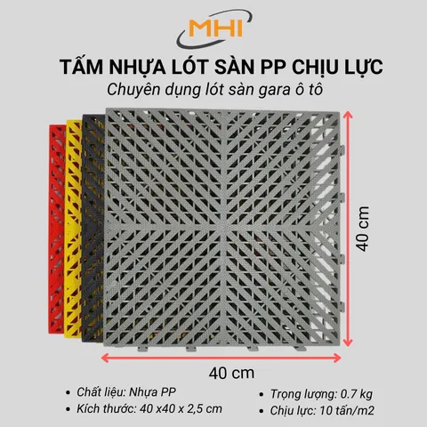 Tấm lót chịu lực gara ô tô ,Tấm nhựa PP trải sàn,lót sàn rửa xe/ trung tâm chăm sóc xe ô tô