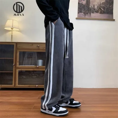 Quần ống rộng nhung tăm Unisex- Mua tấm lót sàn ban công nhận Deal Hời