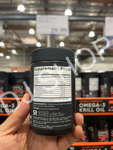 Viên Uống Dầu Nhuyễn Thể Tôm Krill Oil + Astanxxanthin 1000mg - Tăng Cường Sức Khỏe Tim Mạch & Khớp - Sports Research Mỹ 90 Viên 885585