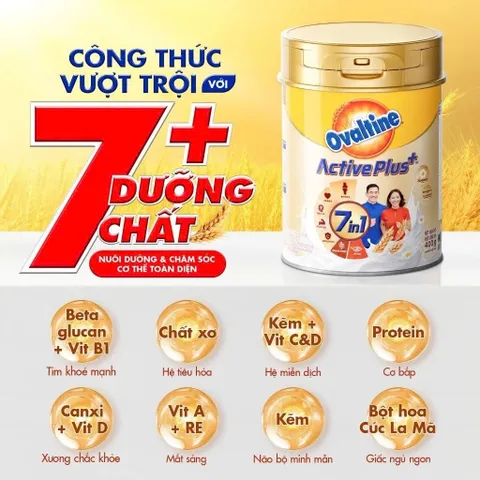 (CHÍNH HÃNG) Sữa Ovaltine Active Plus 400g Ăn Ngon Ngủ Ngon