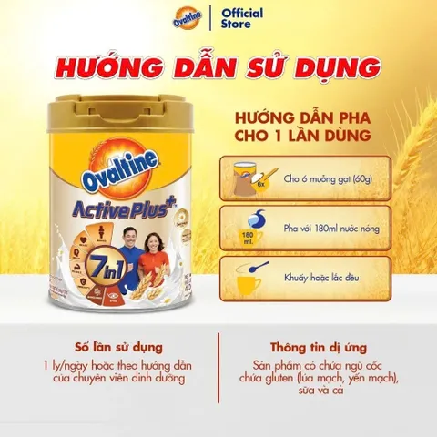 (CHÍNH HÃNG) Sữa Ovaltine Active Plus 400g Ăn Ngon Ngủ Ngon