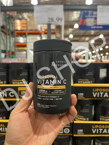 Viên Uống Vitamin C Liposomal Sports Research 1000mg 180 Viên - Bổ Sung Vitamin C Tăng Cường Miễn Dịch Từ Mỹ