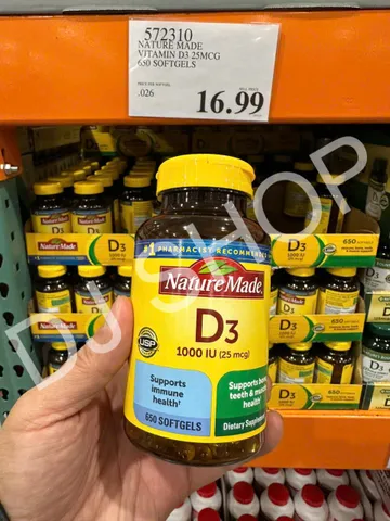 Viên Uống Bổ Sung Vitamin D3 Nature Made 1000IU (25mcg) 650 Viên - Hỗ Trợ Sức Khỏe Xương, Tăng Cường Hệ Miễn Dịch, Mỹ 885714