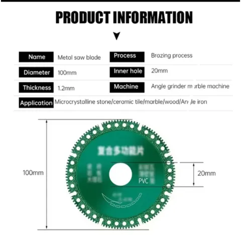 2 lưỡi cắt máy 1 tấc 100 115 lỗ 20 22 đa năng phủ kim cương răng nhỏ chống sốc cắt gỗ đá gạch nhựa kim loại mỏng
