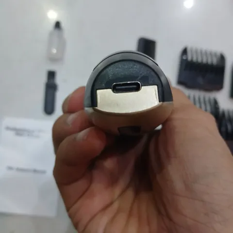 tông đơ cắt tóc pin 18650 kèm dây sạc usb type c mới tỉa lông chó mèo