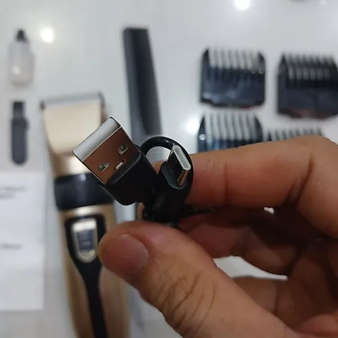 tông đơ cắt tóc pin 18650 kèm dây sạc usb type c mới tỉa lông chó mèo