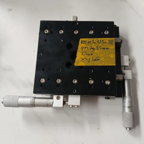 [xy 125mm] bàn trượt panme to hành trình 25mm tháo máy ray con lăn nhôm có khóa vị trí 0.01mm phay mài