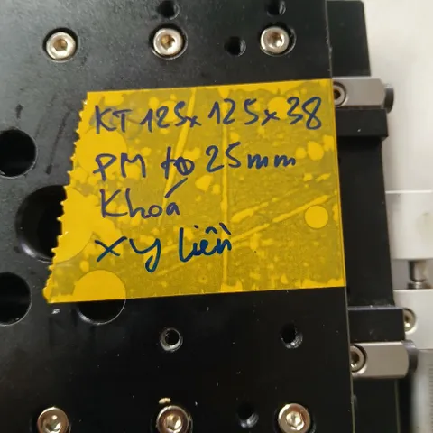 [xy 125mm] bàn trượt panme to hành trình 25mm tháo máy ray con lăn nhôm có khóa vị trí 0.01mm phay mài