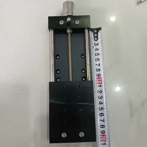 bàn trượt nhôm trượt tròn phi vít me cơ 0601 hành trình 100
