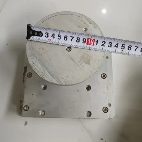 cụm đĩa xoay kèm chân nhôm chế mài đĩa trục 14 2 vòng bi 6002 mâm xoay
