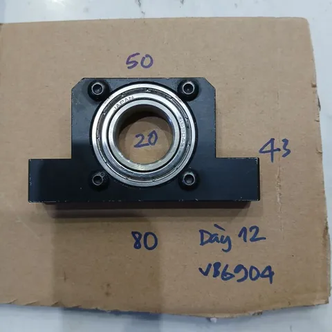 gối định tâm vòng bi trục 15 20 vít me nhiều loại nhôm anode tháo máy
