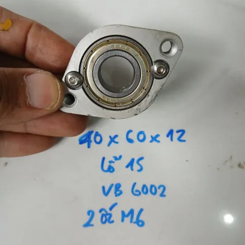 gối định tâm vòng bi trục 15 20 vít me nhiều loại nhôm anode tháo máy