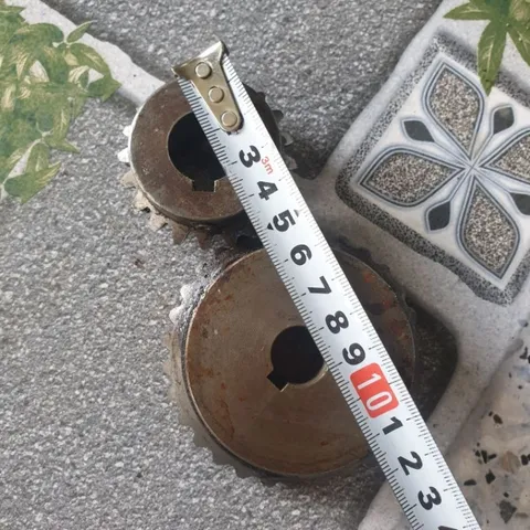 cặp bánh răng thép góc vuông tháo máy tỉ số 2:3 trục 15 20