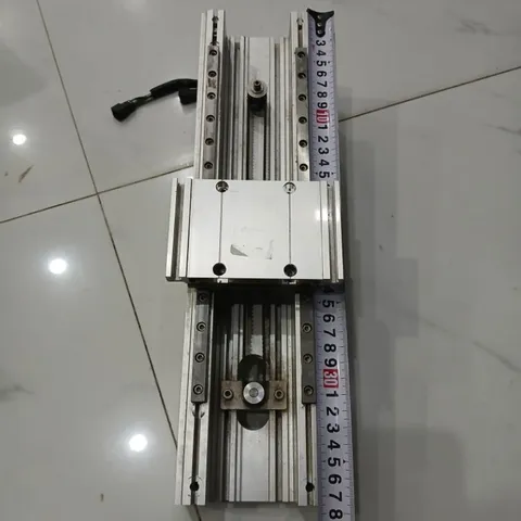 bộ khung nhôm trượt dây đai hành trình 210 ray bản 9 step 56 có encoder japan