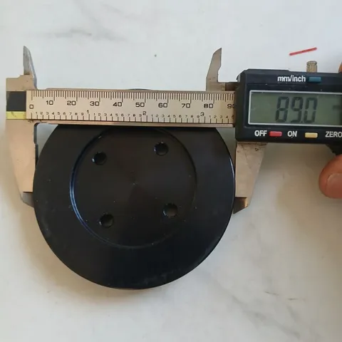 đĩa nhôm tròn oval anode sẵn lỗ ốc M5 dày 12mm đường kính 89 tháo máy mặt bích
