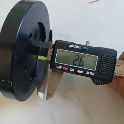 đĩa nhôm tròn oval anode sẵn lỗ ốc M5 dày 12mm đường kính 89 tháo máy mặt bích