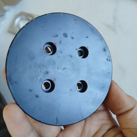 đĩa nhôm tròn oval anode sẵn lỗ ốc M5 dày 12mm đường kính 89 tháo máy mặt bích