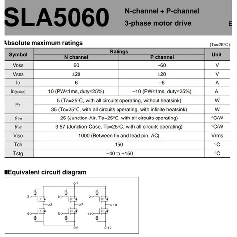 [bao sống] SLA6024 SLA5060 IC driver bldc 3 pha darlington kèm tản nhiệt tháo máy
