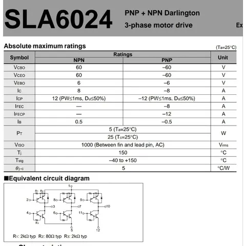 [bao sống] SLA6024 SLA5060 IC driver bldc 3 pha darlington kèm tản nhiệt tháo máy