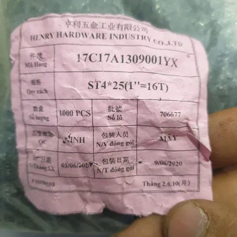 combo 10 ốc gỗ nhựa M4 ren thưa dài 27mm