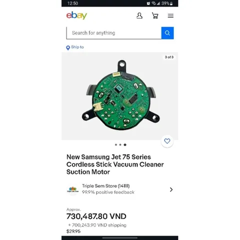 động cơ không chổi than bldc samsung vacuum cleaner suction brushless motor