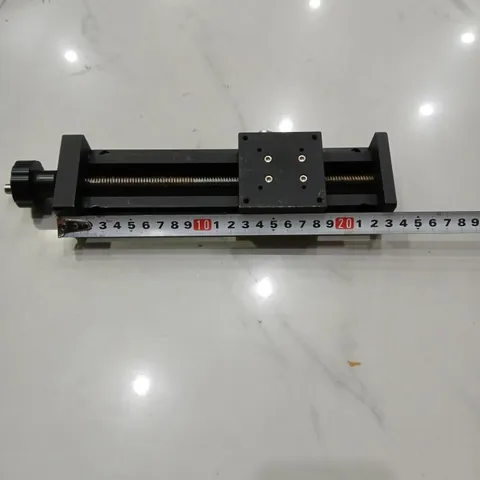 bộ trượt mang cá nhôm đen hành trình 150mm có khóa mặt bích vuông 60x60