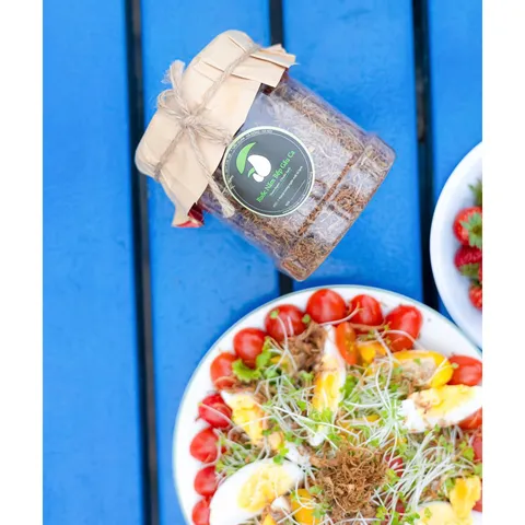Chà bông nấm - Bếp Gấu Ca, Ruốc nấm hương khô nấm chuẩn Việt thơm ngon, ngọt ngậy không đường