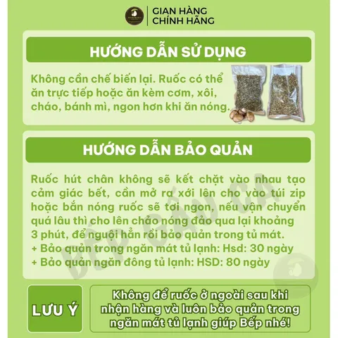 300g Ruốc nấm hữu cơ Bếp Gấu Ca làm từ chân nấm Organic Phú Gia, món chay ngon, thuần chay, chà bông nấm