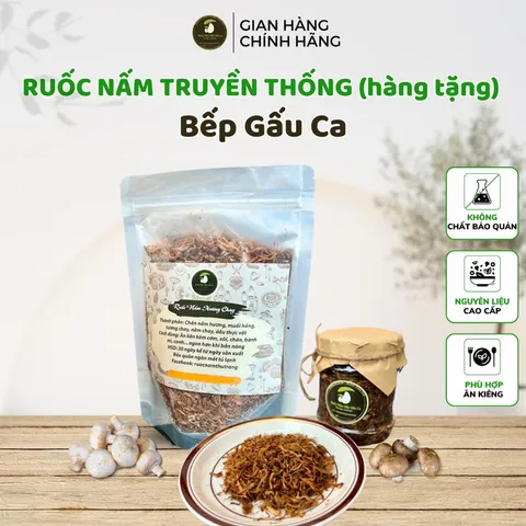 Giá sỉ 5kg Ruốc Nấm Hương Bếp Gấu Ca - Chà bông nấm chân nấm Việt