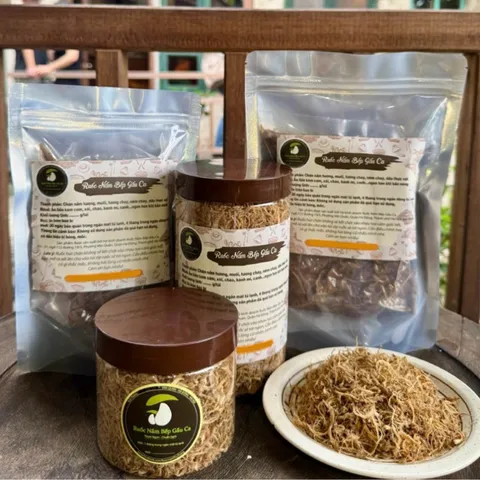 Chà bông nấm - Bếp Gấu Ca, Ruốc nấm hương khô nấm chuẩn Việt thơm ngon, ngọt ngậy không đường