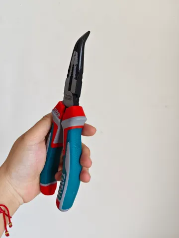 Kìm Nhọn Mũi Cong TOTAL THT241808S 200mm/8 Inch – Trợ Lực Giảm 50% Công Sức, Thép Cr-V Cao Cấp