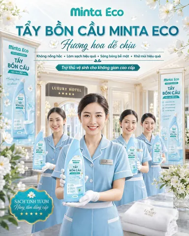 Tẩy bồn cầu Minta Eco - Hương hoa dễ chịu - chai 800ml