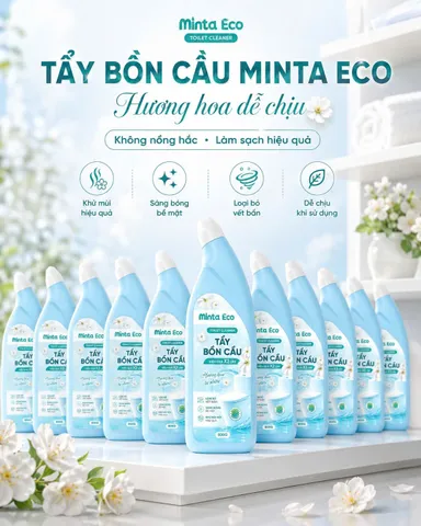 Tẩy bồn cầu Minta Eco - Hương hoa dễ chịu - chai 800ml