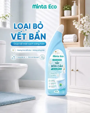 Tẩy bồn cầu Minta Eco - Hương hoa dễ chịu - chai 800ml