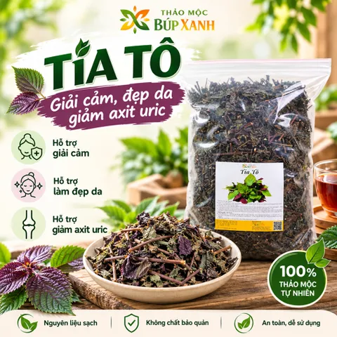 Tía Tô Khô 1KG Sạch, Thơm | Lá Tía Tô Khô Hàng Mới | Trà Tía Tô Thảo Mộc Búp Xanh
