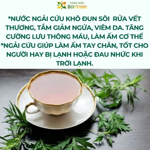 Ngải Cứu Khô 1KG Sạch, Thơm, Hàng Mới | Lá Ngải Cứu Khô | Làm Trà, Nấu Nước Thảo Mộc Búp Xanh