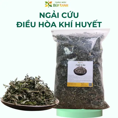 Ngải Cứu Khô 1KG Sạch, Thơm, Hàng Mới | Lá Ngải Cứu Khô | Làm Trà, Nấu Nước Thảo Mộc Búp Xanh