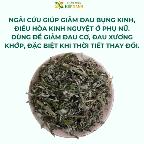 Ngải Cứu Khô 1KG Sạch, Thơm, Hàng Mới | Lá Ngải Cứu Khô | Làm Trà, Nấu Nước Thảo Mộc Búp Xanh