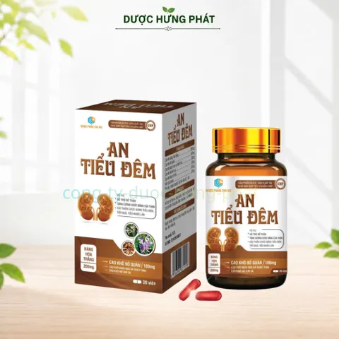 Viên Uống Hỗ Trợ Sức Khỏe An Tiểu Đêm - Thành Phần Thảo Dược, Linh Chi (30v)