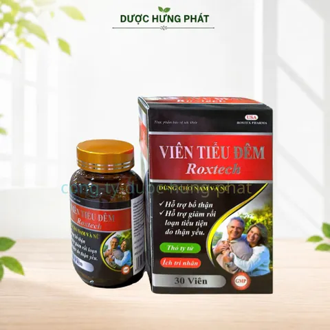 Viên Tiểu Đêm Roxtech giúp bổ thận, hỗ trợ giảm rối loạn tiểu tiện do thận yếu hộp 30 viên