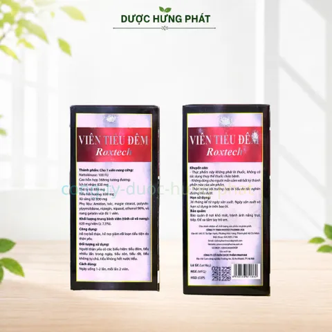 Viên Tiểu Đêm Roxtech giúp bổ thận, hỗ trợ giảm rối loạn tiểu tiện do thận yếu hộp 30 viên