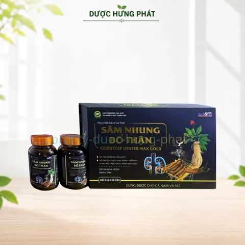 Viên uống Sâm Nhung Bổ Thận Cordycep Oyster Max Gold giúp bổ huyết, tăng lực, bổ thận, dưỡng thận hộp 60 viên