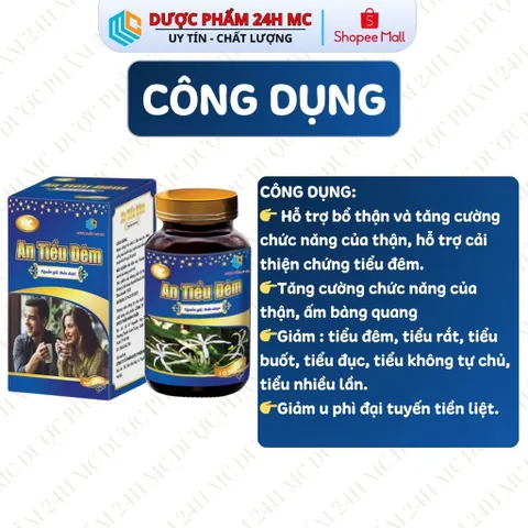 Viên Uống An Tiểu Đêm 24H MC Giảm Tiểu Đêm, Tiểu Buốt, Tiểu Nhiều Lần - Hộp 30 viên