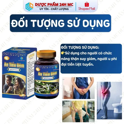 Viên Uống An Tiểu Đêm 24H MC Giảm Tiểu Đêm, Tiểu Buốt, Tiểu Nhiều Lần - Hộp 30 viên